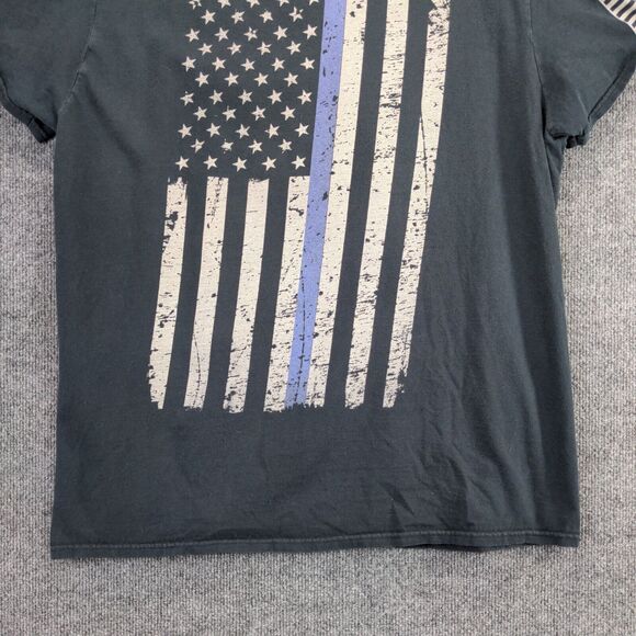 2AUSA T Shirt Mens Size XL Support Police Thin Blue Line Flag United We Stand - Picture 11 of 13